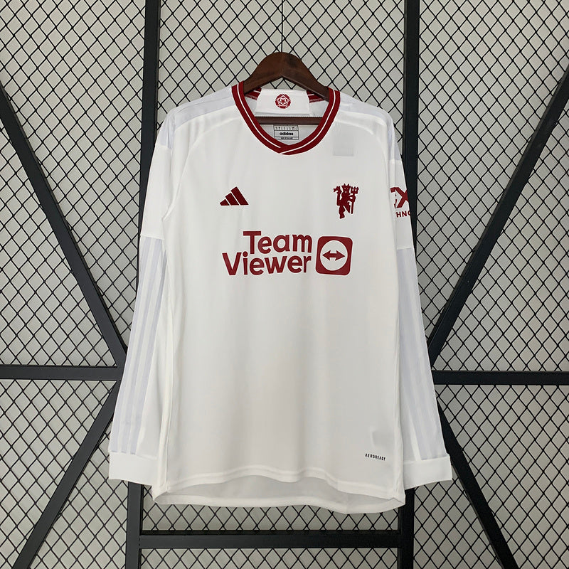 CAMISA MANCHESTER UNITED - MANGA LONGA - TERCEIRA/ THIRD - TORCEDOR - 23/24