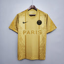 CAMISA PARIS SAINT GERMAIN (PSG) - TREINO/TRAINING - DOURADA - TORCEDOR - 20/21