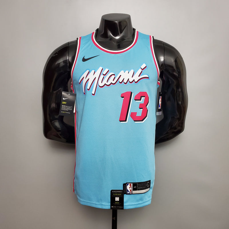 CAMISA MIAMI HEAT - AZUL E ROSA 20/21 - #13 ADEBAYO