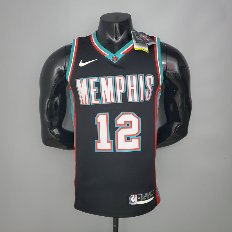 CAMISA MEMPHIS GRIZZLIES - RETRÔ -  PRETO E COLORIDO - #12 MORANT