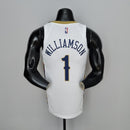 CAMISA NEW ORLEANS PELICANS - BRANCA COM NIKE BRILHANTE - ICON EDITION 75TH ANNIVERSARY - 2021/ 2022