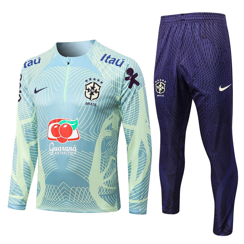 KIT PRÉ JOGO - BRASIL - AZUL BEBÊ COM PATROCÍNIOS