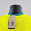 CAMISA BRASIL - CASA/ HOME - COPA DO MUNDO AMARELA - JOGADOR - 22/23