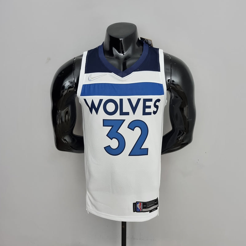 CAMISA MINNESOTA TIMBERWOLVES - BRANCA COM NIKE BRILHANTE - CITY EDITION 75TH ANNIVERSARY - 2022