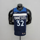 CAMISA MINNESOTA TIMBERWOLVES - AZUL COM NIKE BRILHANTE - CITY EDITION 75TH ANNIVERSARY - 2022