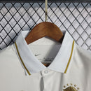 CAMISA  BRASIL - PÓLO -  BRANCA COM ESCUDO DOURADO - CBF - FEMININO - 22/ 23