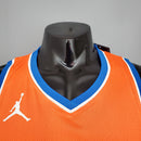 CAMISA OKLAHOMA CITY THUNDER - TEMPORADA 21/22 - LARANJA LISTRADA