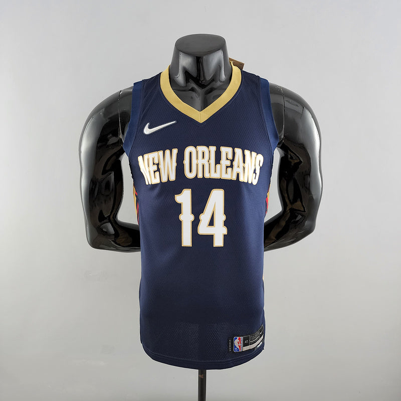 CAMISA NEW ORLEANS PELICANS - AZUL COM NIKE BRILHANTE - ICON EDITION 75TH ANNIVERSARY - 2021/ 2022