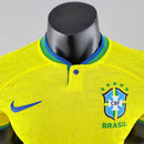 CAMISA BRASIL - CASA/ HOME - COPA DO MUNDO AMARELA - JOGADOR - 22/23