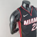 CAMISA MIAMI HEAT - ICON EDITION 75TH ANNIVERSARY - NIKE BRILHANTE - PRETA - 2021/ 2022