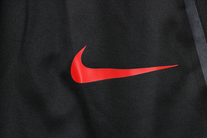 KIT PASSEIO COM CAPUZ - PARIS SAINT GERMAIN (PSG) - VERMELHO E PRETO