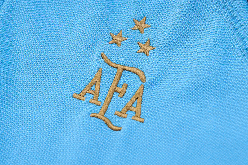 KIT PASSEIO COM CAPUZ - ARGENTINA - AZUL CLARO E PRETO
