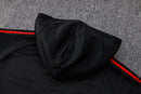 KIT PASSEIO COM CAPUZ - MANCHESTER UNITED - PRETO E VERMELHO