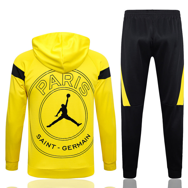 KIT PASSEIO COM CAPUZ - PARIS SAINT GERMAIN (PSG) - AMARELO E PRETO