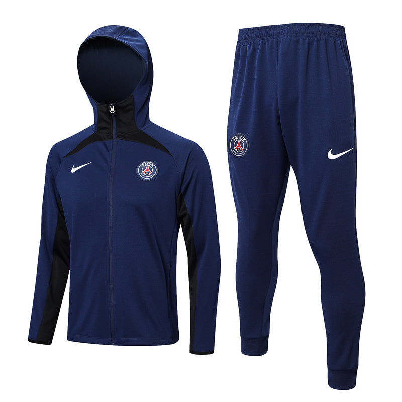 KIT PASSEIO COM CAPUZ - PARIS SAINT GERMAIN (PSG) - AZUL ESCURO E PRETO