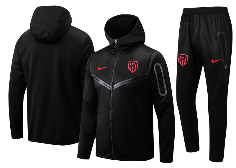 KIT PASSEIO COM CAPUZ - ATLETICO DE MADRID - PRETO