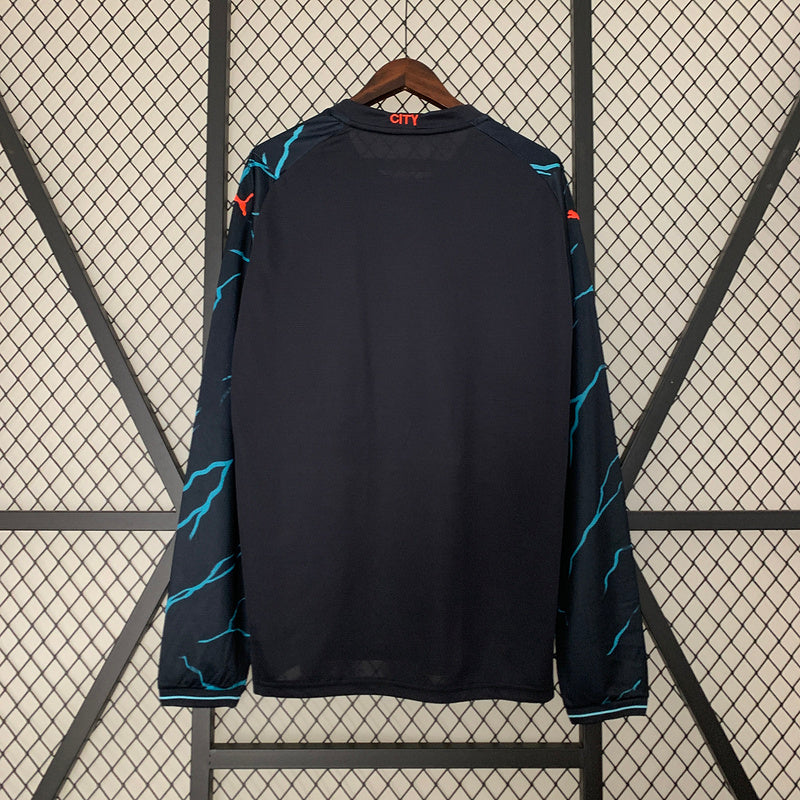 CAMISA MANCHESTER CITY - MANGA LONGA - TERCEIRA/ THIRD - TORCEDOR - 23/24