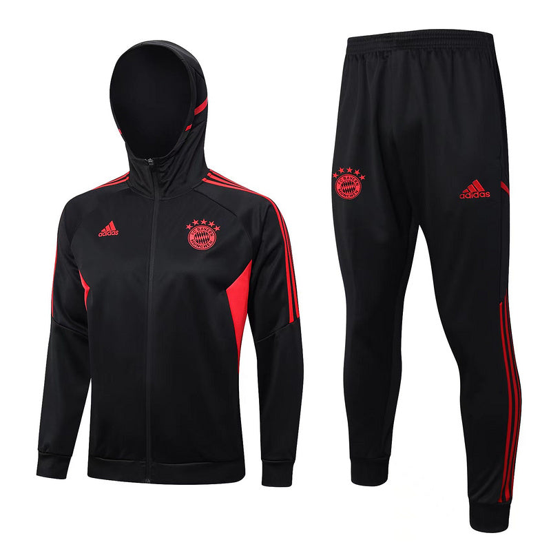 KIT PASSEIO COM CAPUZ - BAYERN DE MUNIQUE - PRETO E VERMELHO