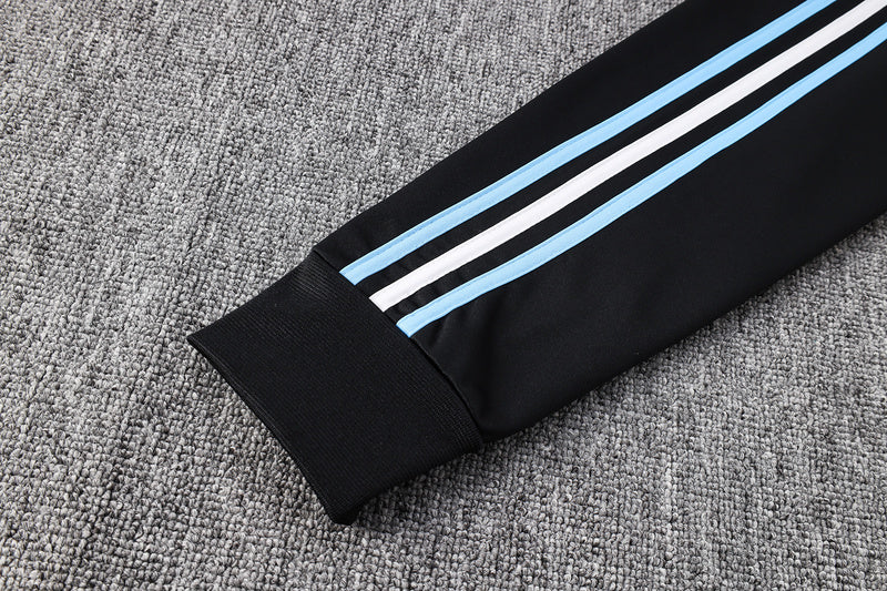 KIT PASSEIO COM CAPUZ - ARGENTINA - PRETO E AZUL