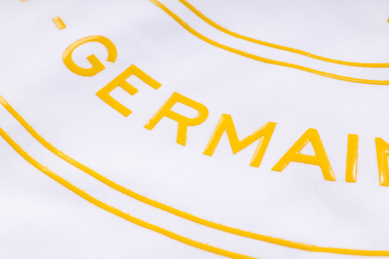 KIT PASSEIO COM CAPUZ - PARIS SAINT GERMAIN (PSG) - BRANCO, PRETO E AMARELO