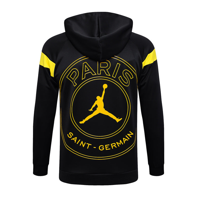KIT PASSEIO COM CAPUZ - PARIS SAINT GERMAIN (PSG) - PRETO E AMARELO