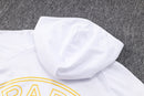 KIT PASSEIO COM CAPUZ - PARIS SAINT GERMAIN (PSG) - BRANCO, PRETO E AMARELO