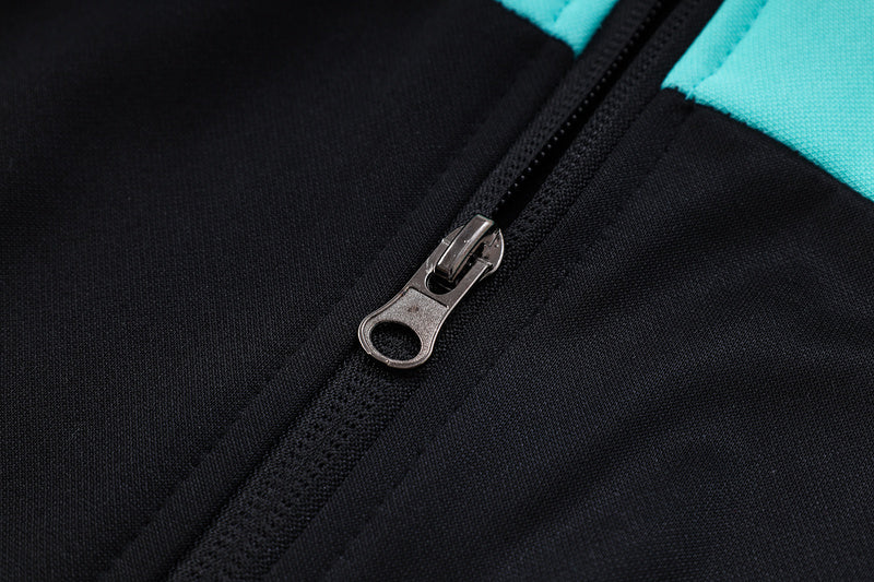 KIT PASSEIO COM CAPUZ - BARCELONA - PRETO E AZUL CLARO