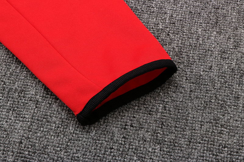 KIT PASSEIO COM CAPUZ - PARIS SAINT GERMAIN (PSG) - VERMELHO E PRETO
