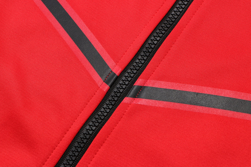 KIT PASSEIO COM CAPUZ - PARIS SAINT GERMAIN (PSG) - VERMELHO E PRETO
