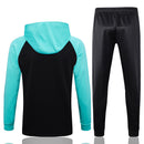 KIT PASSEIO COM CAPUZ - BARCELONA - PRETO E AZUL CLARO