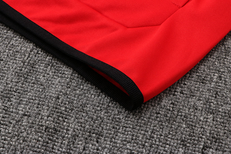 KIT PASSEIO COM CAPUZ - PARIS SAINT GERMAIN (PSG) - VERMELHO E PRETO