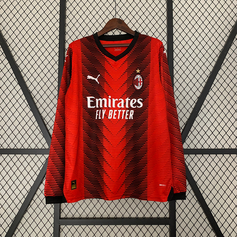 CAMISA MILAN - MANGA LONGA - CASA/ HOME - TORCEDOR - 23/24