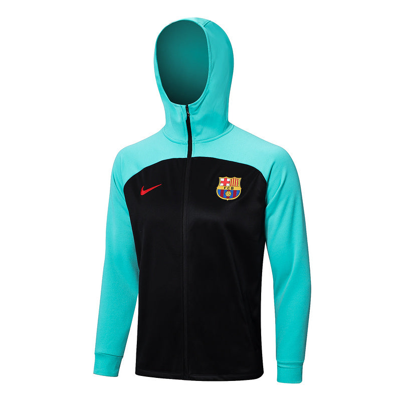 KIT PASSEIO COM CAPUZ - BARCELONA - PRETO E AZUL CLARO