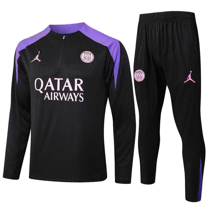 KIT PRÉ JOGO - PARIS SAINT GERMAIN - PRETO E ROXO - 24/25