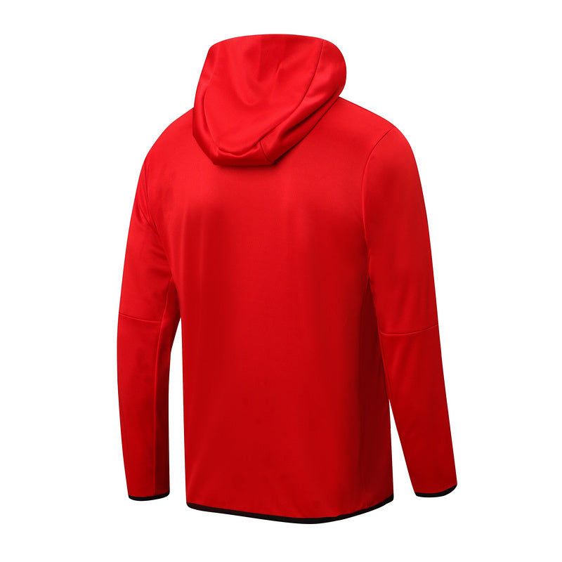 KIT PASSEIO COM CAPUZ - PARIS SAINT GERMAIN (PSG) - VERMELHO E PRETO