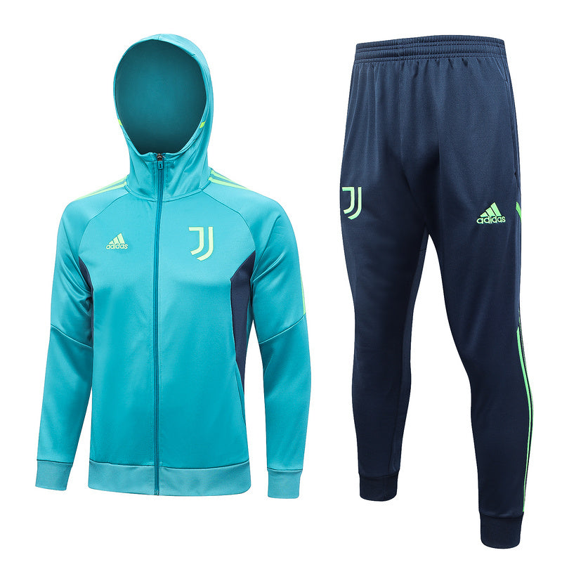 KIT PASSEIO COM CAPUZ - JUVENTUS - AZUL CLARO E AZUL ESCURO