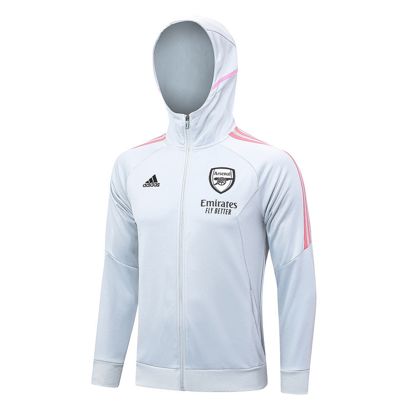 KIT PASSEIO COM CAPUZ - ARSENAL - BRANCO E AZUL ESCURO
