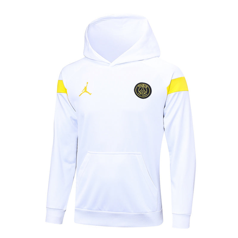 KIT PASSEIO COM CAPUZ - PARIS SAINT GERMAIN (PSG) - BRANCO, PRETO E AMARELO