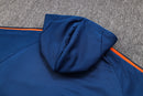 KIT PASSEIO COM CAPUZ - MANCHESTER UNITED - AZUL ESCURO E PRETO
