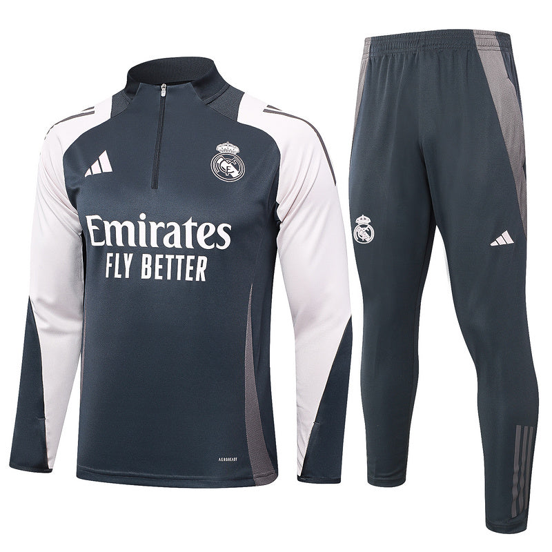 KIT PRÉ JOGO - REAL MADRID - PRETO E CINZA - 24/25