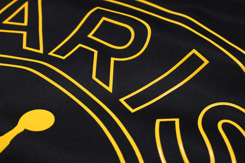 KIT PASSEIO COM CAPUZ - PARIS SAINT GERMAIN (PSG) - PRETO E AMARELO