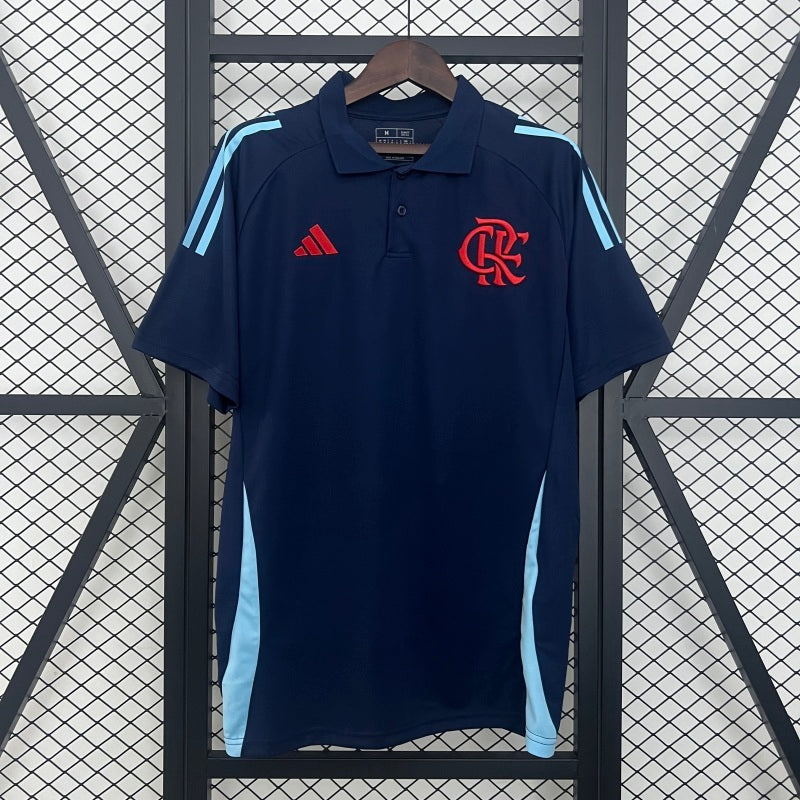CAMISA FLAMENGO - TREINO AZUL- PÓLO TORCEDOR - 25/26