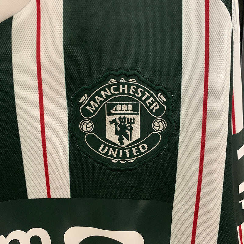 CAMISA MANCHESTER UNITED - MANGA LONGA - FORA/ AWAY - TORCEDOR - 23/24