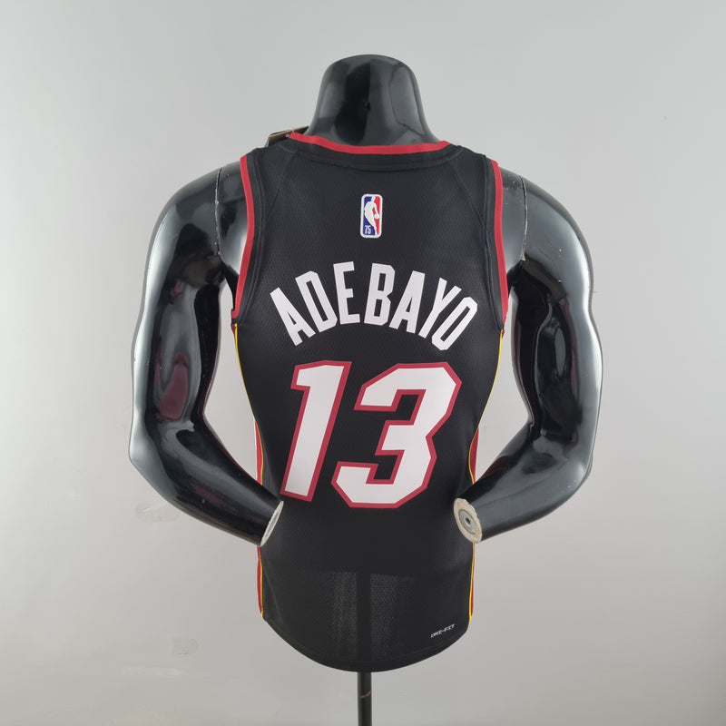 CAMISA MIAMI HEAT - ICON EDITION 75TH ANNIVERSARY - NIKE BRILHANTE - PRETA - 2021/ 2022