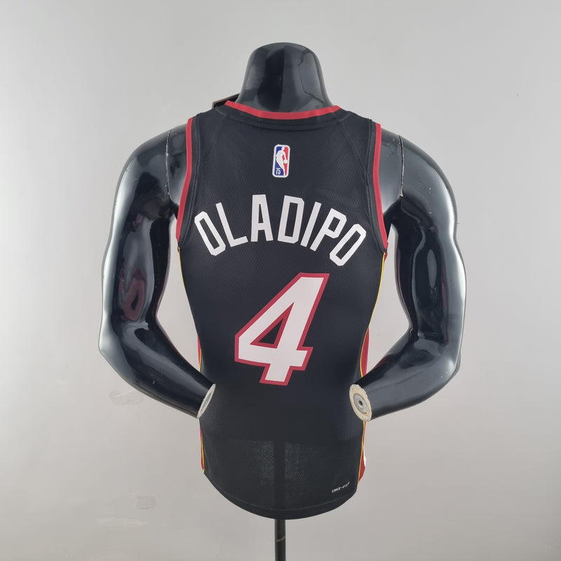 CAMISA MIAMI HEAT - ICON EDITION 75TH ANNIVERSARY - NIKE BRILHANTE - PRETA - 2021/ 2022
