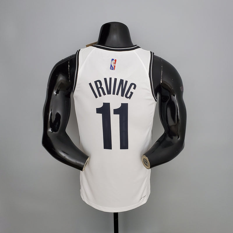 CAMISA BROOKLYN NETS - ICON EDITION 75TH ANNIVERSARY - NIKE BRILHANTE - BRANCA - 2021/ 2022