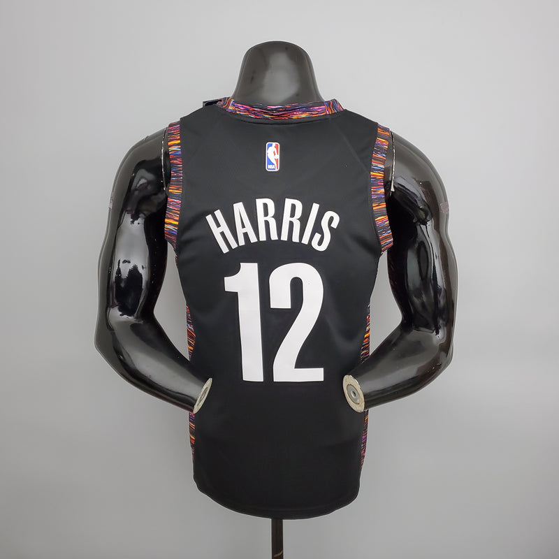 CAMISA BROOKLYN NETS - PRETA COM COLORIDO -