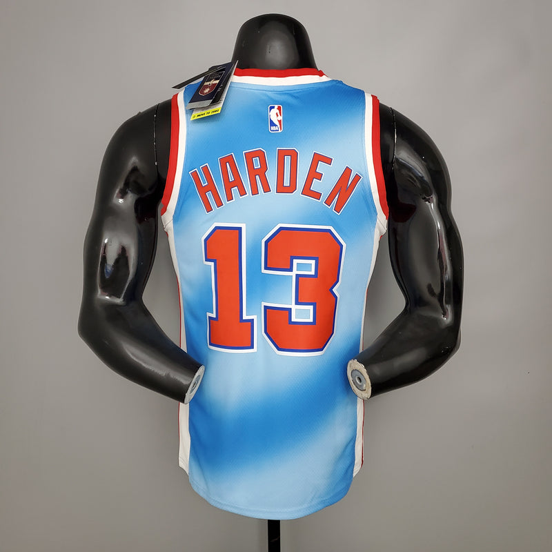 CAMISA BROOKLYN NETS - AZUL COM VERMELHO - RETRÔ -