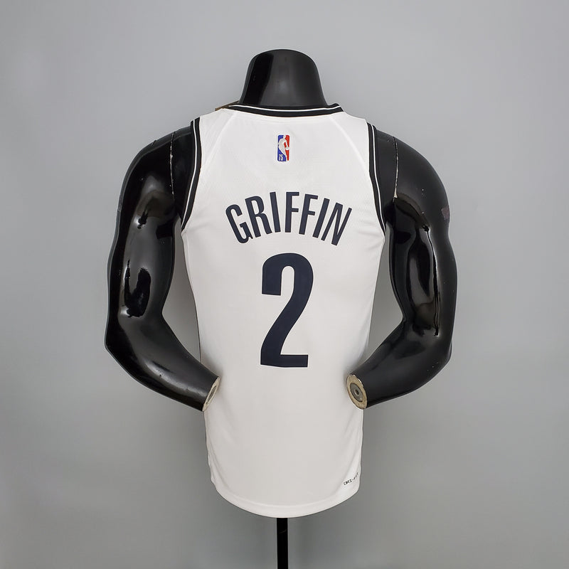 CAMISA BROOKLYN NETS - ICON EDITION 75TH ANNIVERSARY - NIKE BRILHANTE - BRANCA - 2021/ 2022