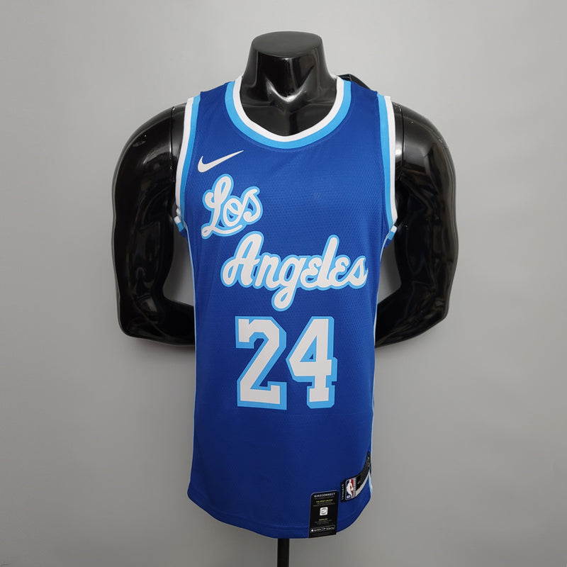 CAMISA LOS ANGELES LAKERS - AZUL - RETRÔ - NBA FINAIS DETAIL - #24 BRYANT